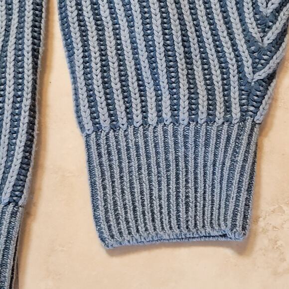 Abercrombie & Fitch Oversized Fit S/M Quarter 1/4 Zip Sweater Blue C65 - Picture 5 of 10